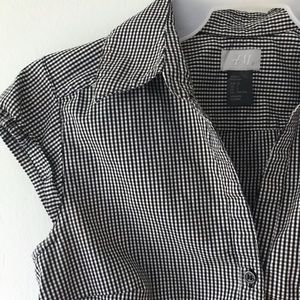 H&M gingham button up